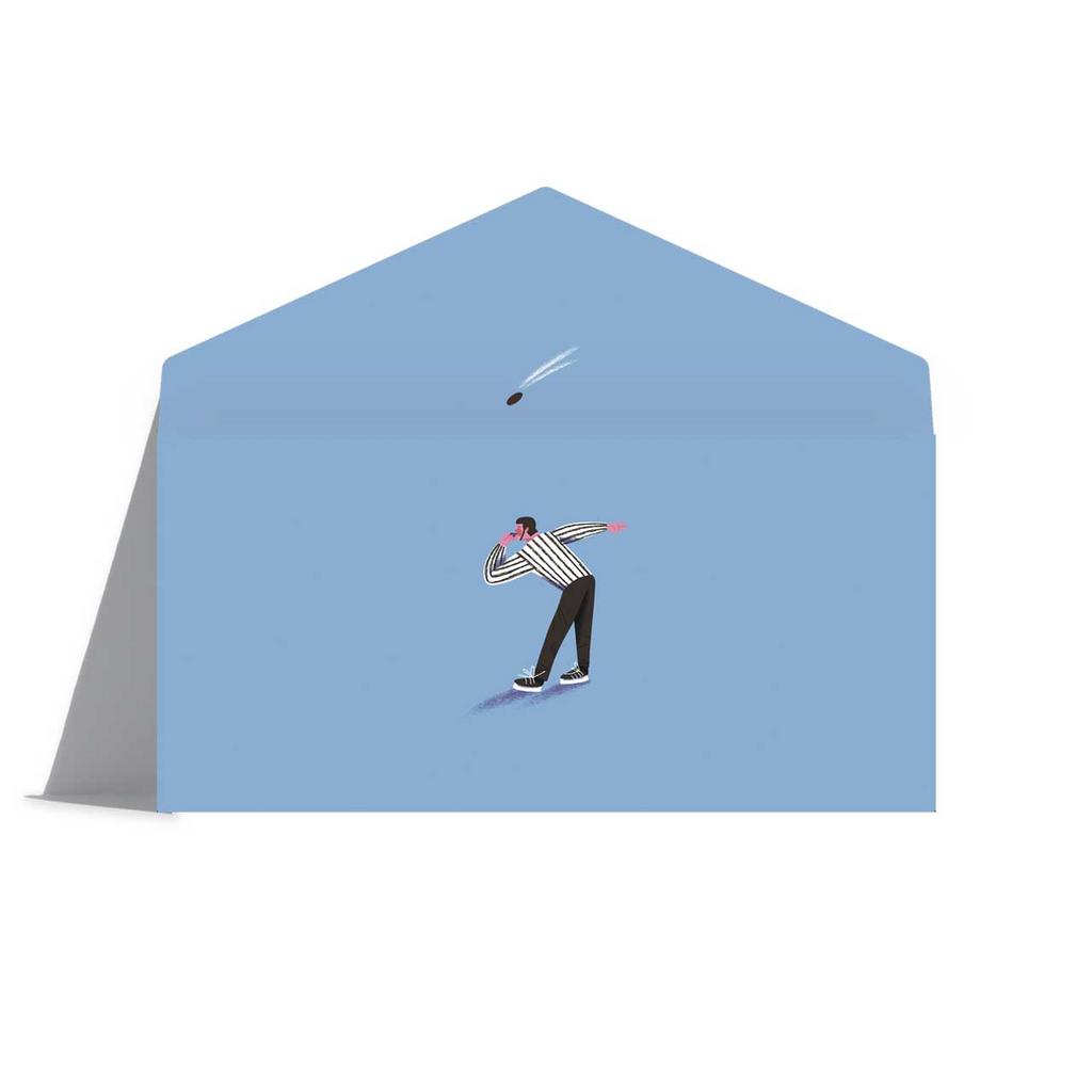 Конверт для денег "Судья", хоккей