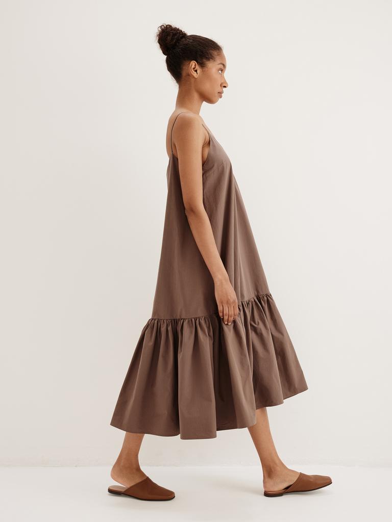 Сарафан коричневого цвета