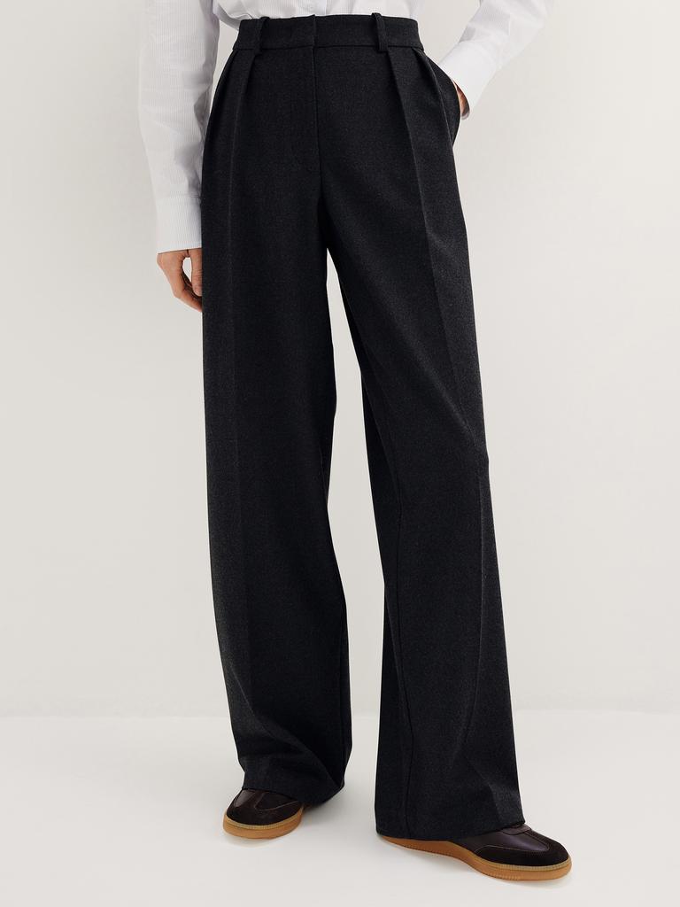 Брюки шерстяные графитового цвета