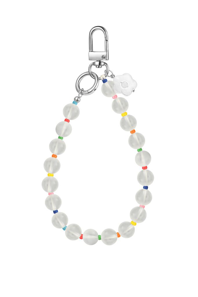 Брелок с прозрачными бусинами