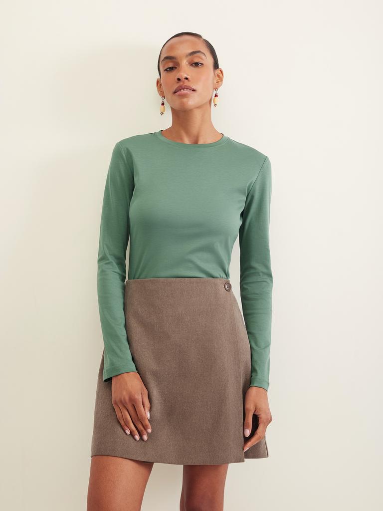 Зеленый лонгслив