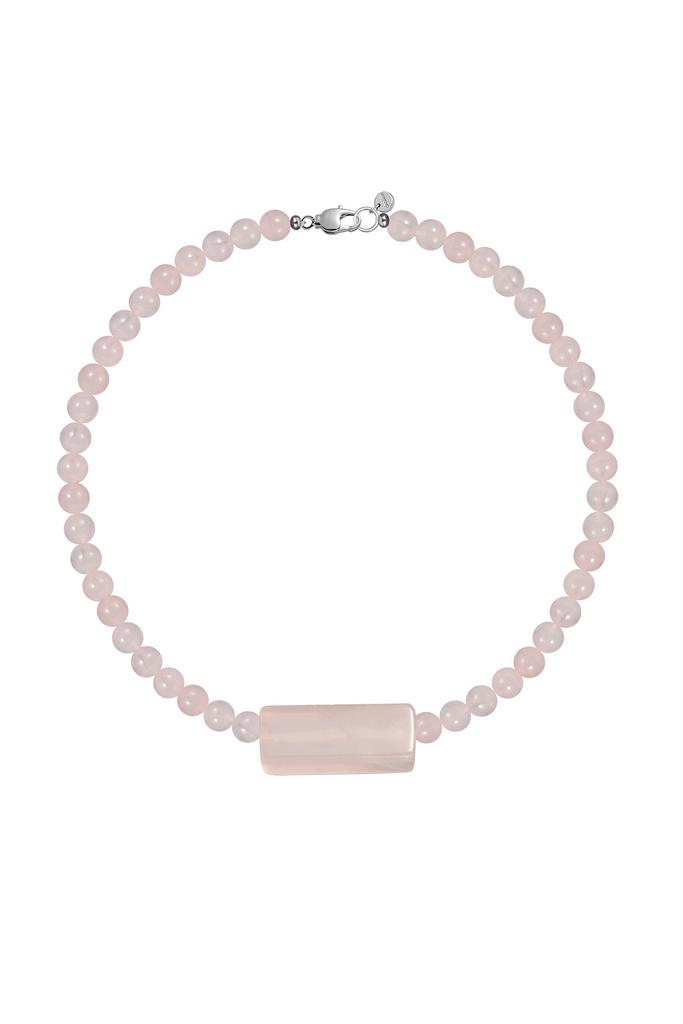 Бусы из розового кварца