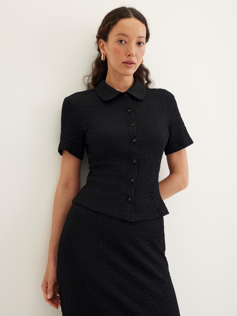 Рубашка из фактурного трикотажа