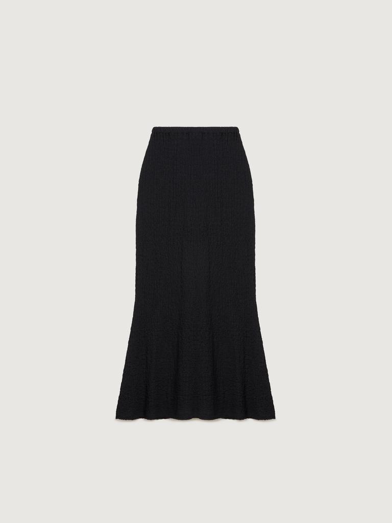 Юбка годе из фактурного трикотажа