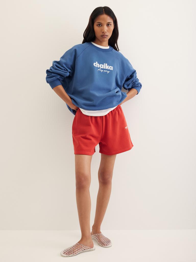 Свитшот «play-pong» синего цвета