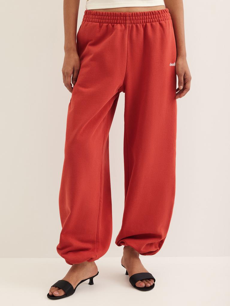 Брюки на кулиске «Chaika» красного цвета