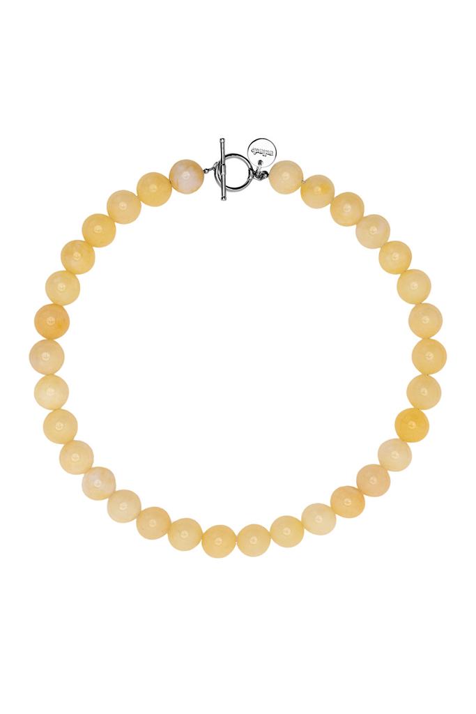 Бусы из жёлтого агата