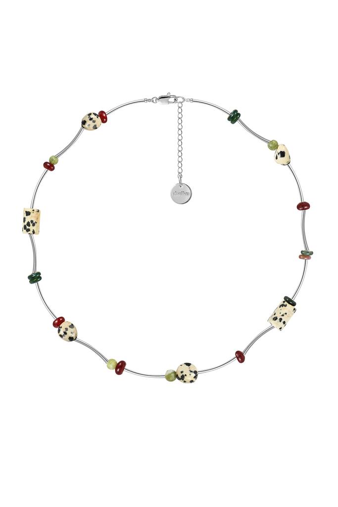  Чокер из яшмы, граната и нефрита