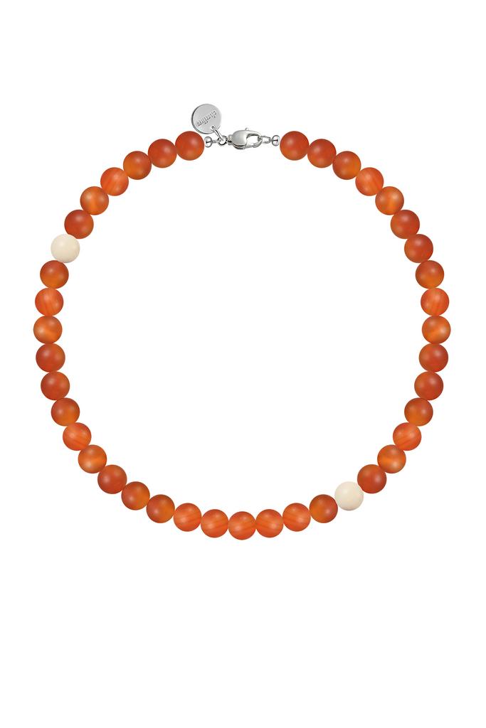 Бусы из коралла и сердолика