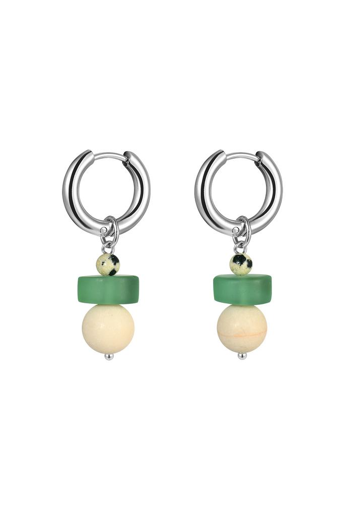 Серьги из коралла и яшмы Poppy Flowers