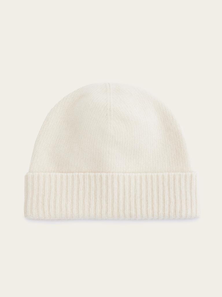 Шапка из шерсти мериноса и кашемира молочного цвета