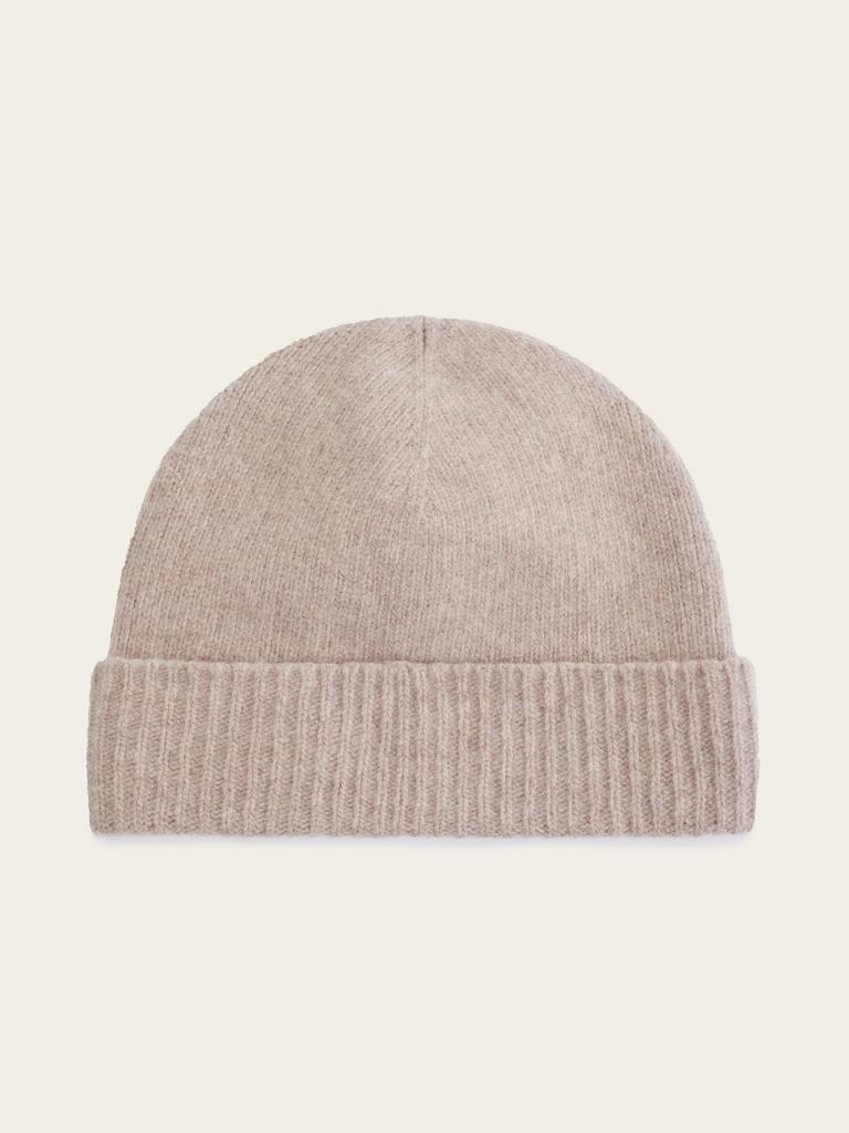 Шапка из шерсти мериноса и кашемира коричневого цвета