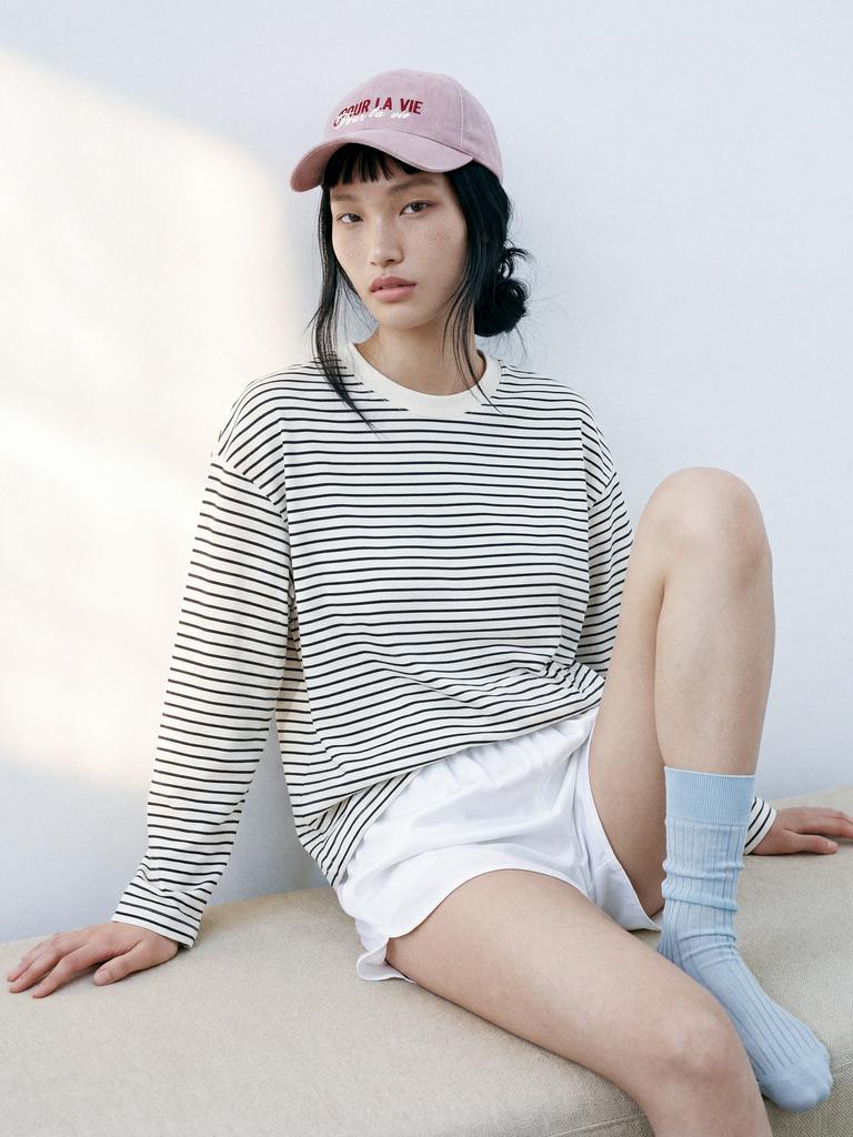 Лонгслив в полоску  "Pour la vie" для нее