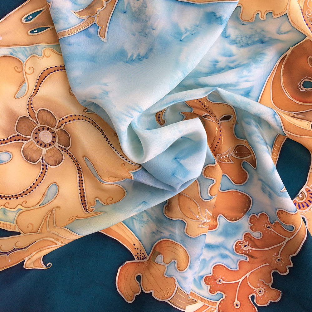 Шёлковый платок "Букет Ренессанса"