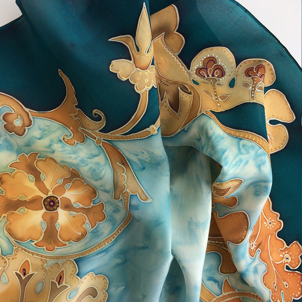 Шёлковый платок "Букет Ренессанса"