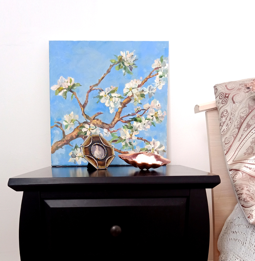 Картина маслом "Яблоневый цвет"