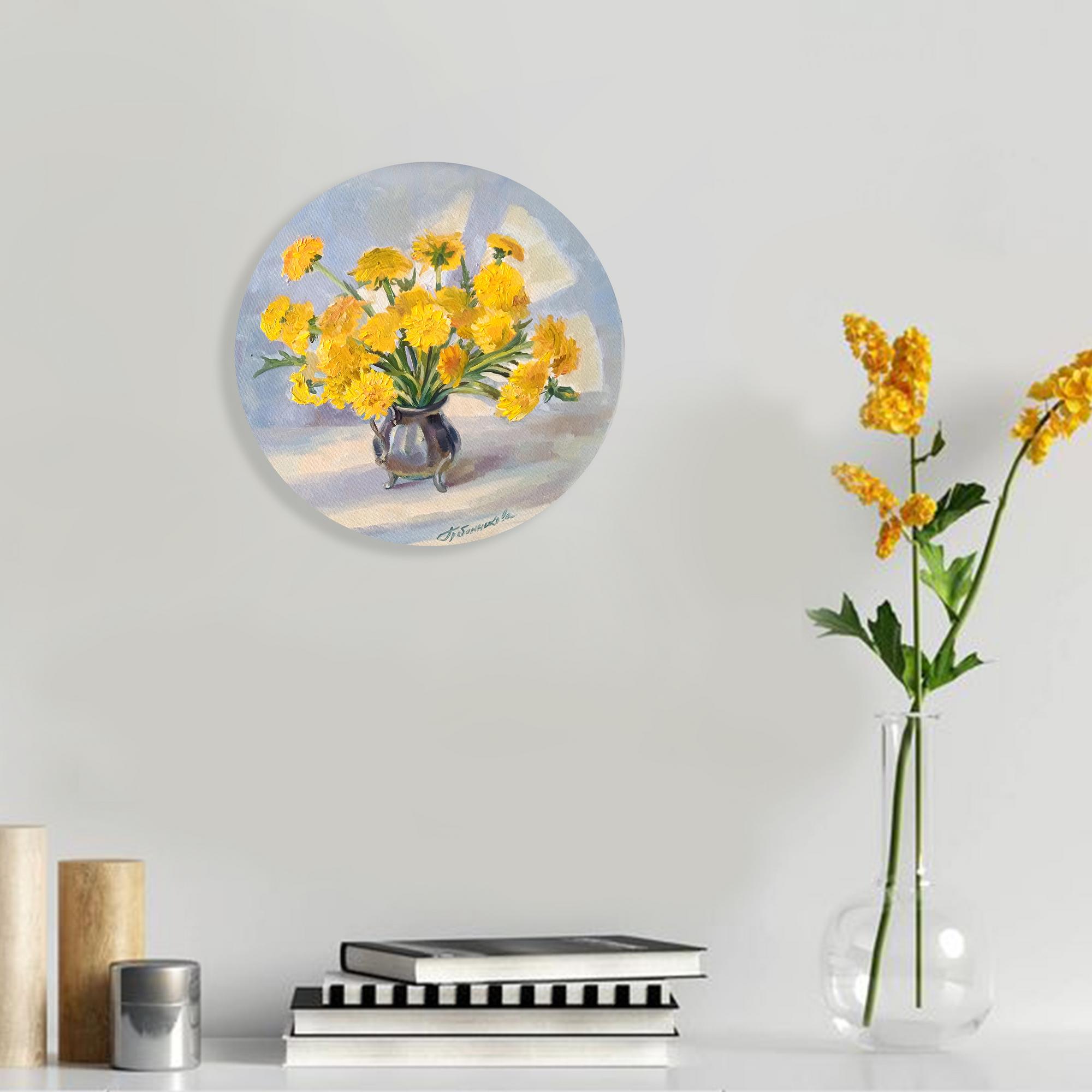 Картина маслом "Одуванчики"