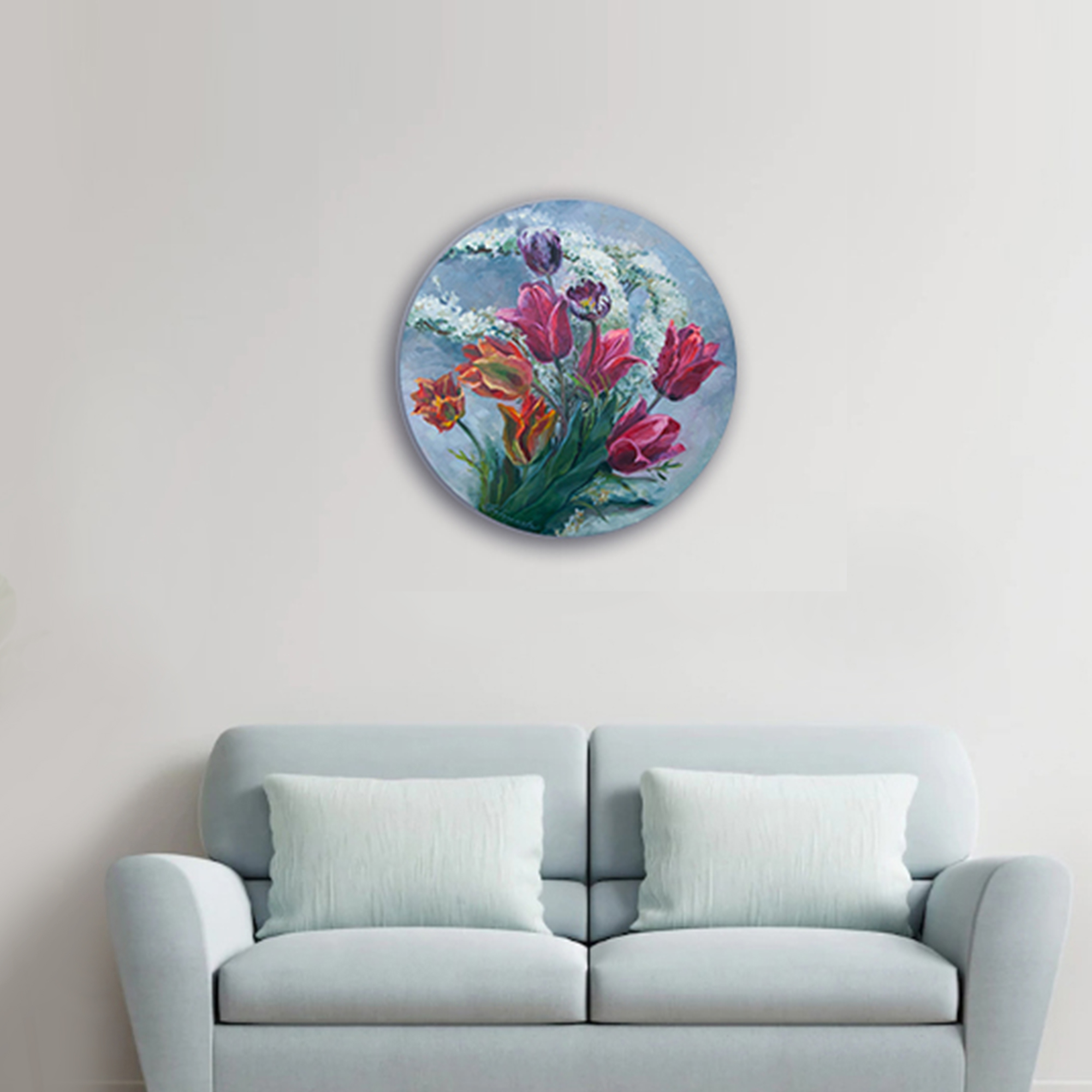 Картина Тюльпаны и спирея