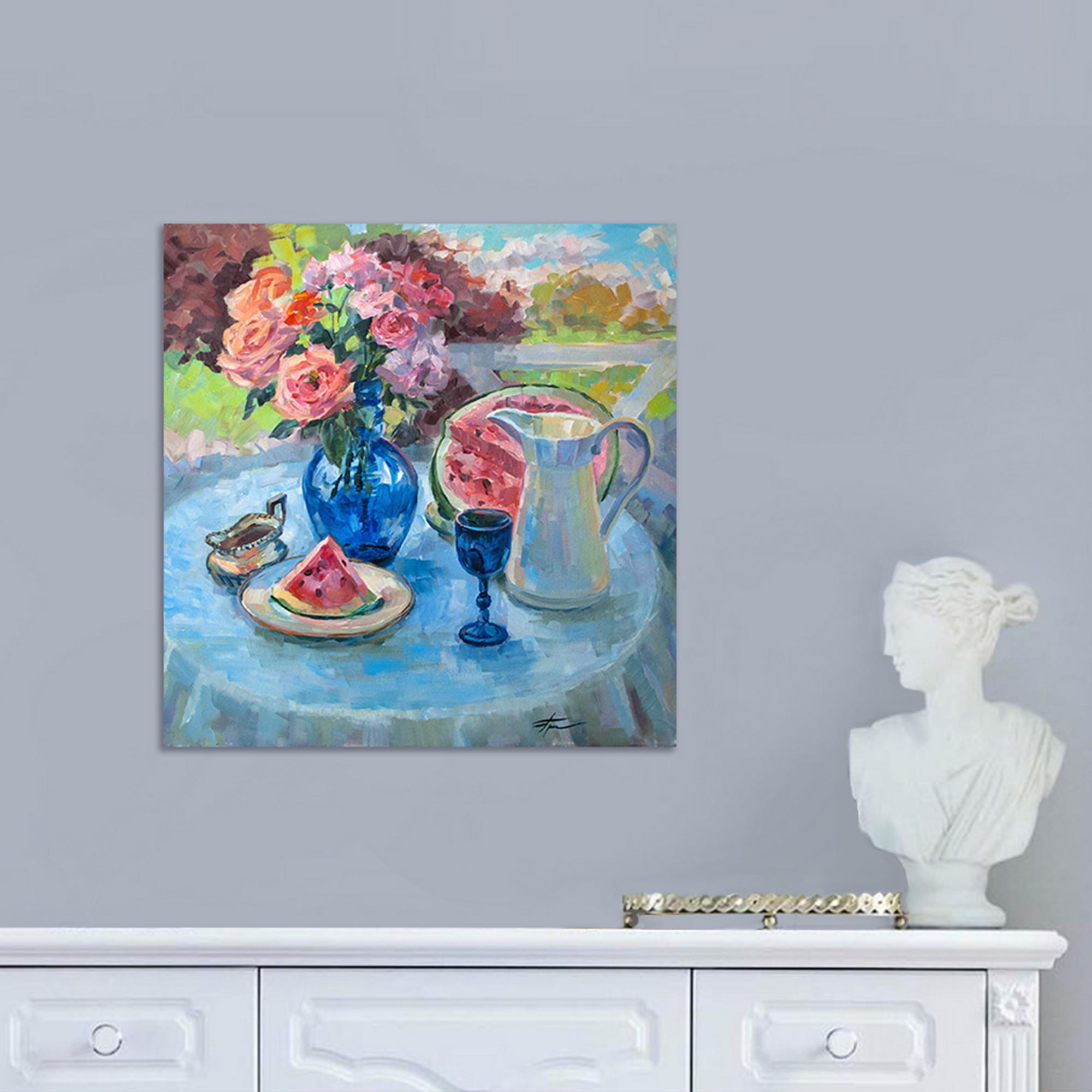 Картина Август. Натюрморт на террасе