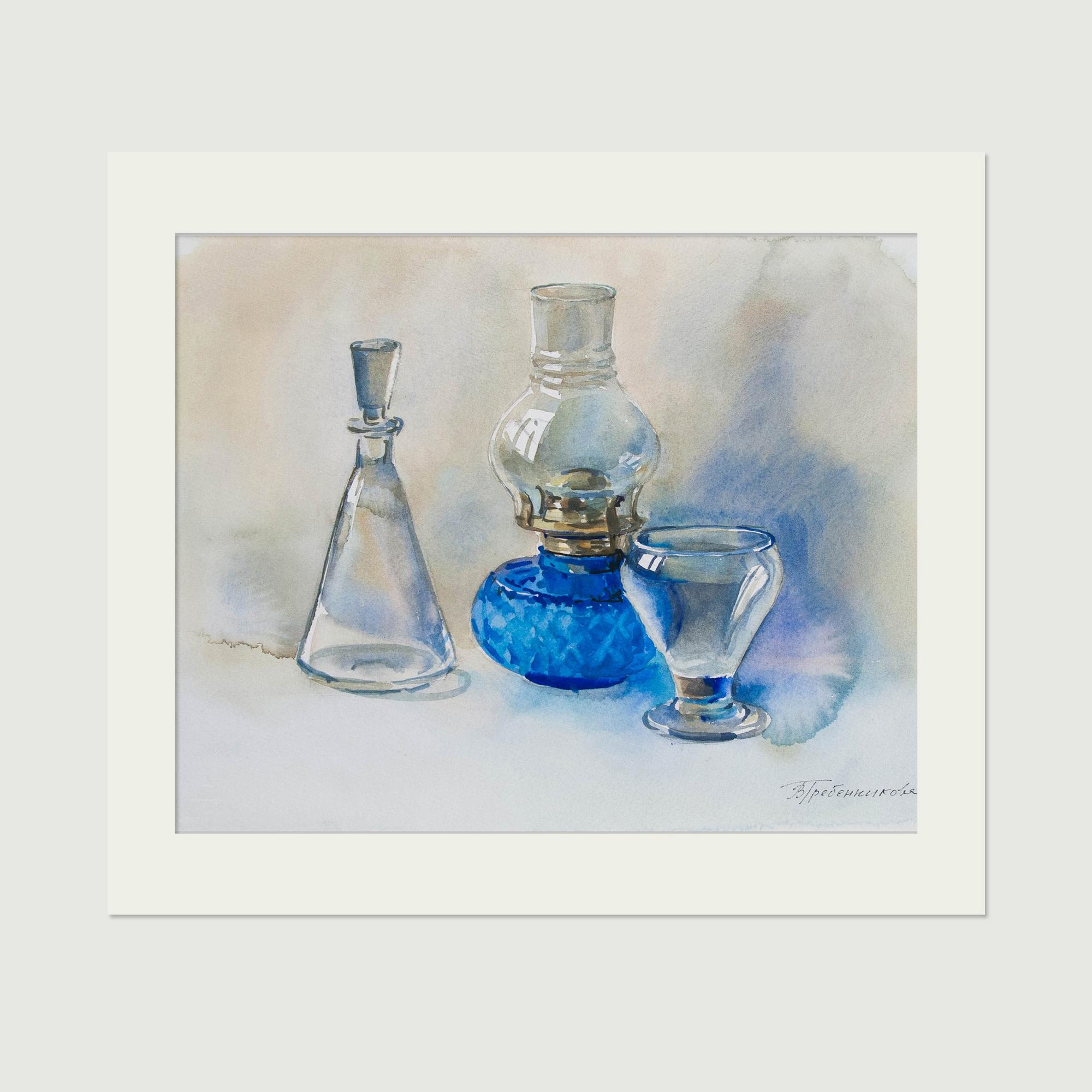 Натюрморт с синей лампой