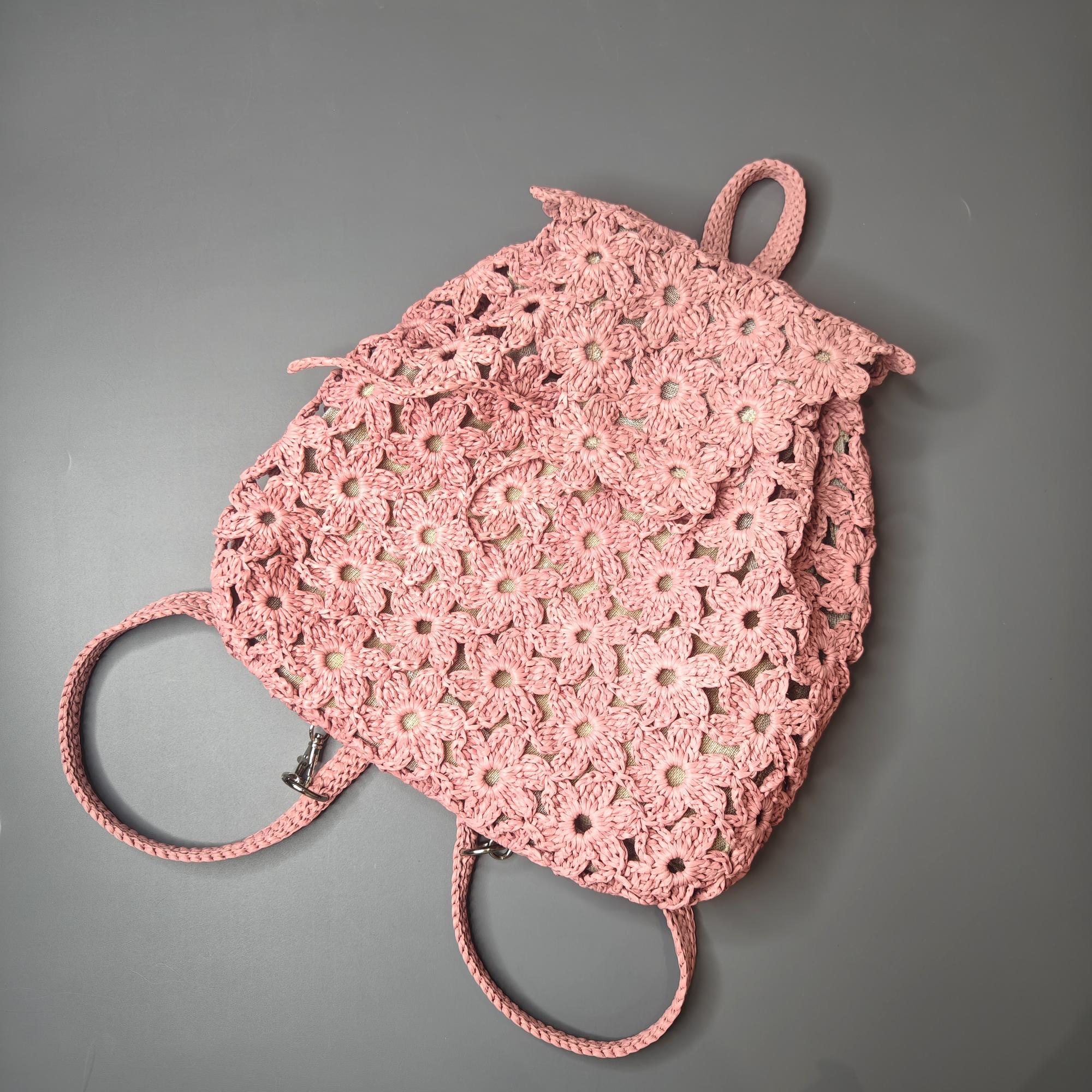 Курс по вязанию сумки/рюкзака "Цветы"