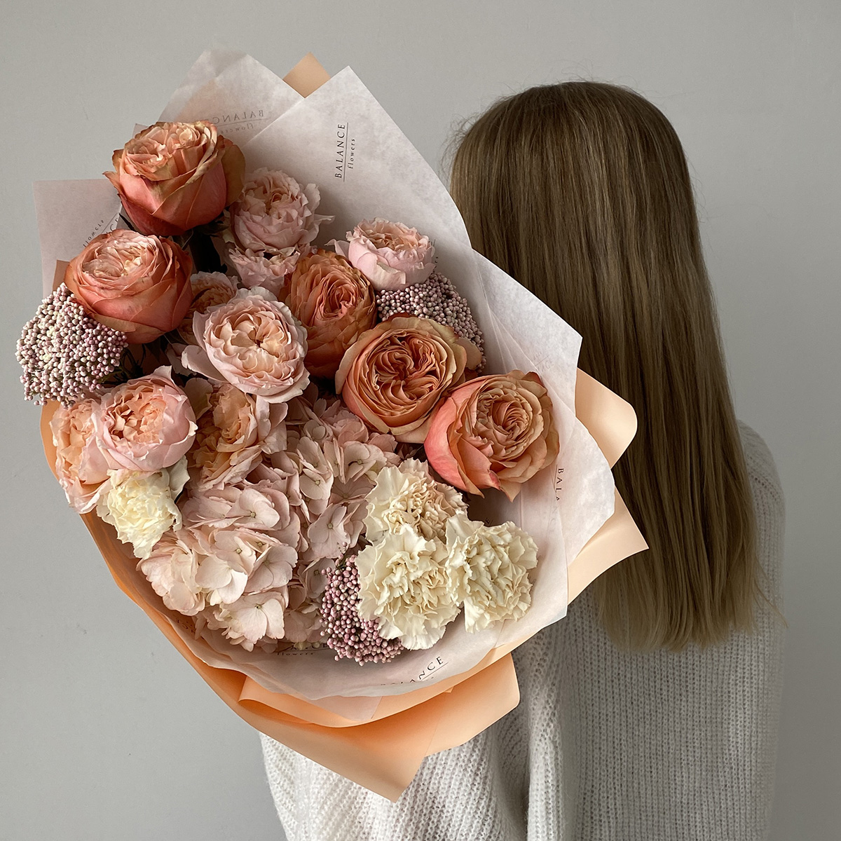 Букет "Персиковый пунш"