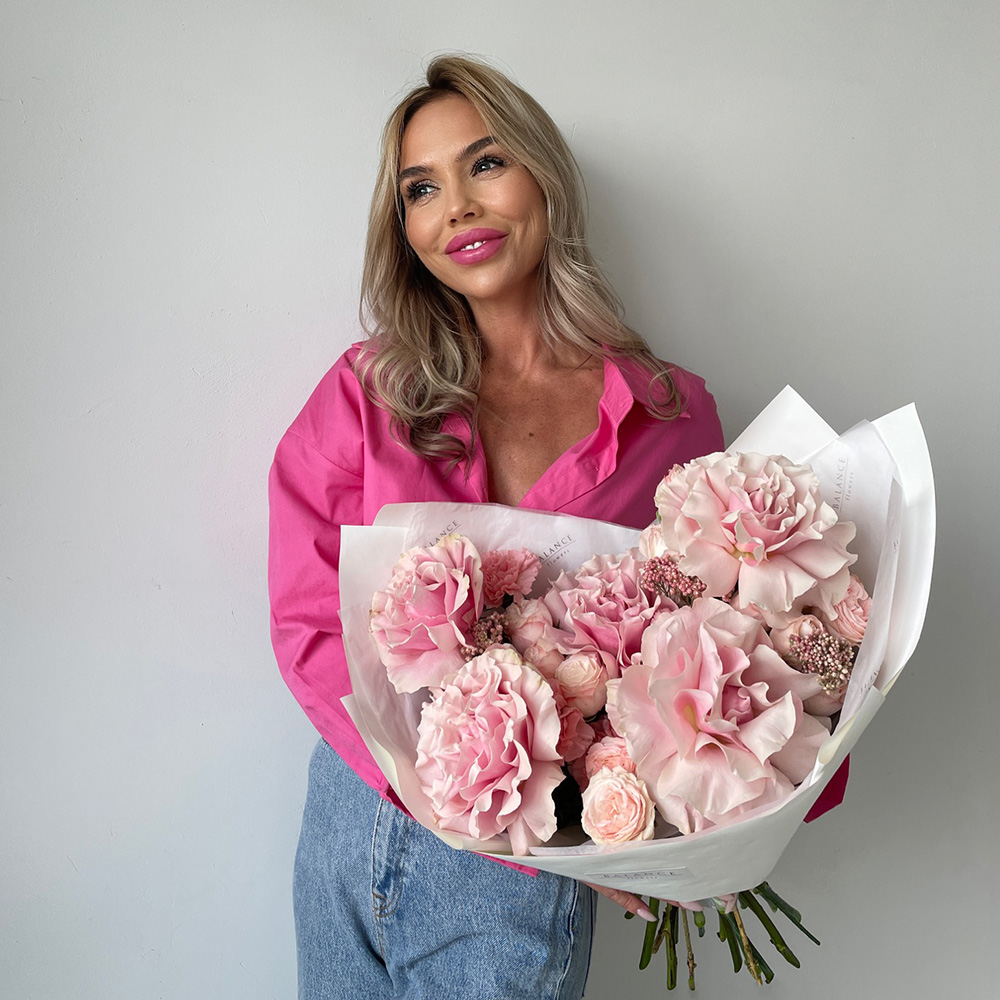 Букет "Клубничный пунш"