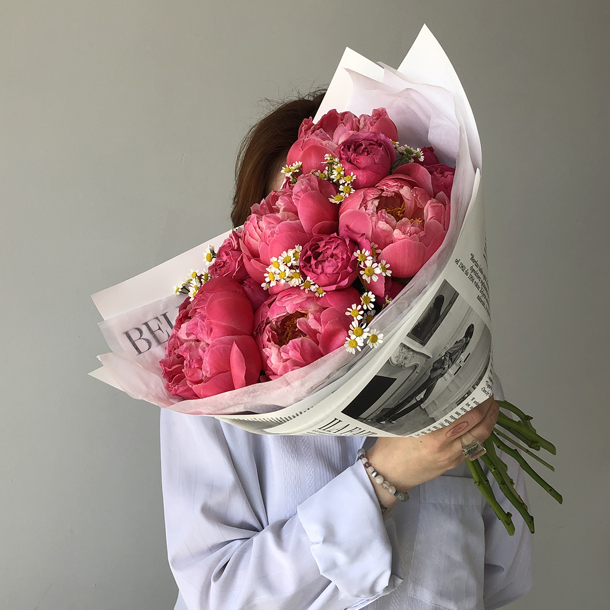 Букет "Яркие пионы"