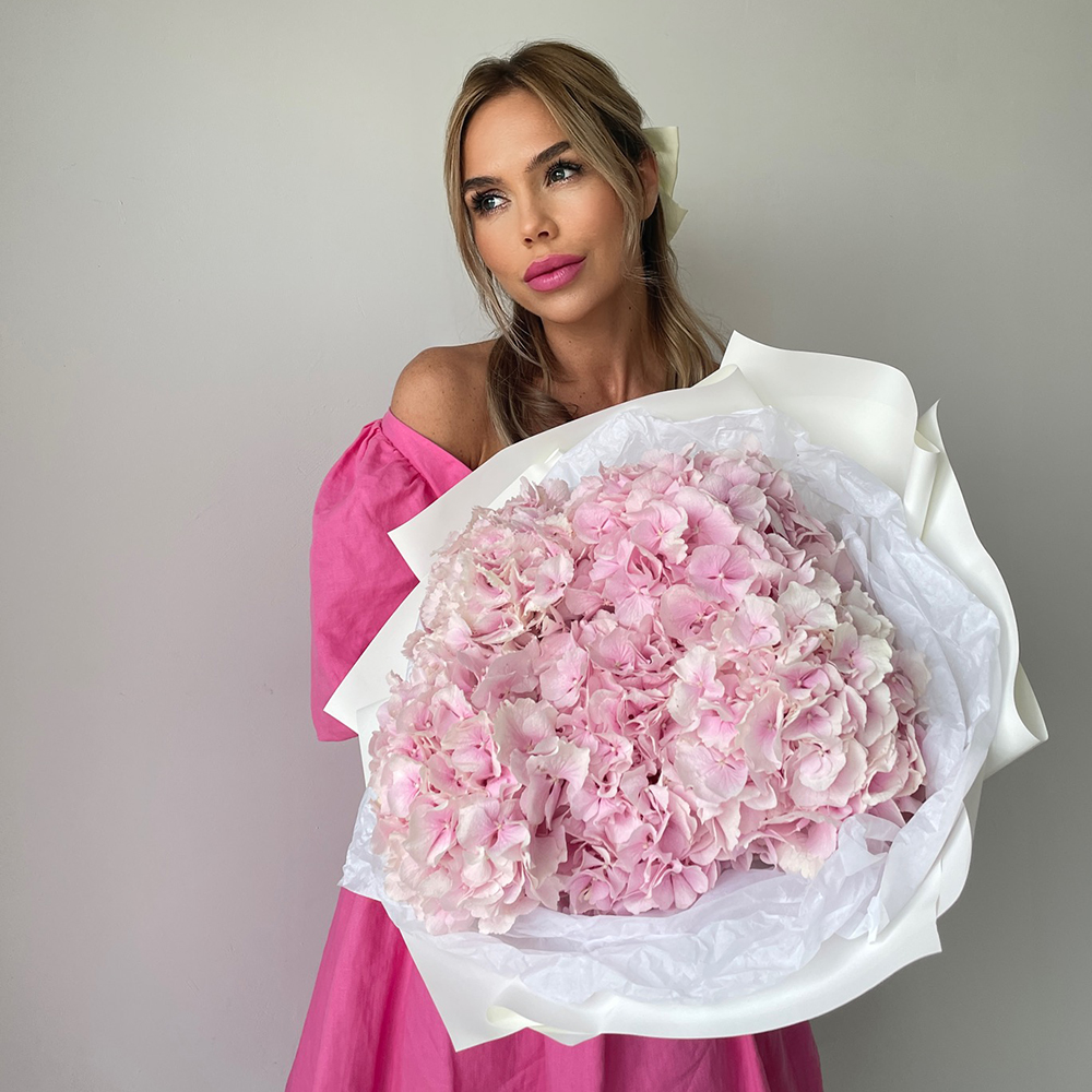Букет гортензий "Розовое облако"