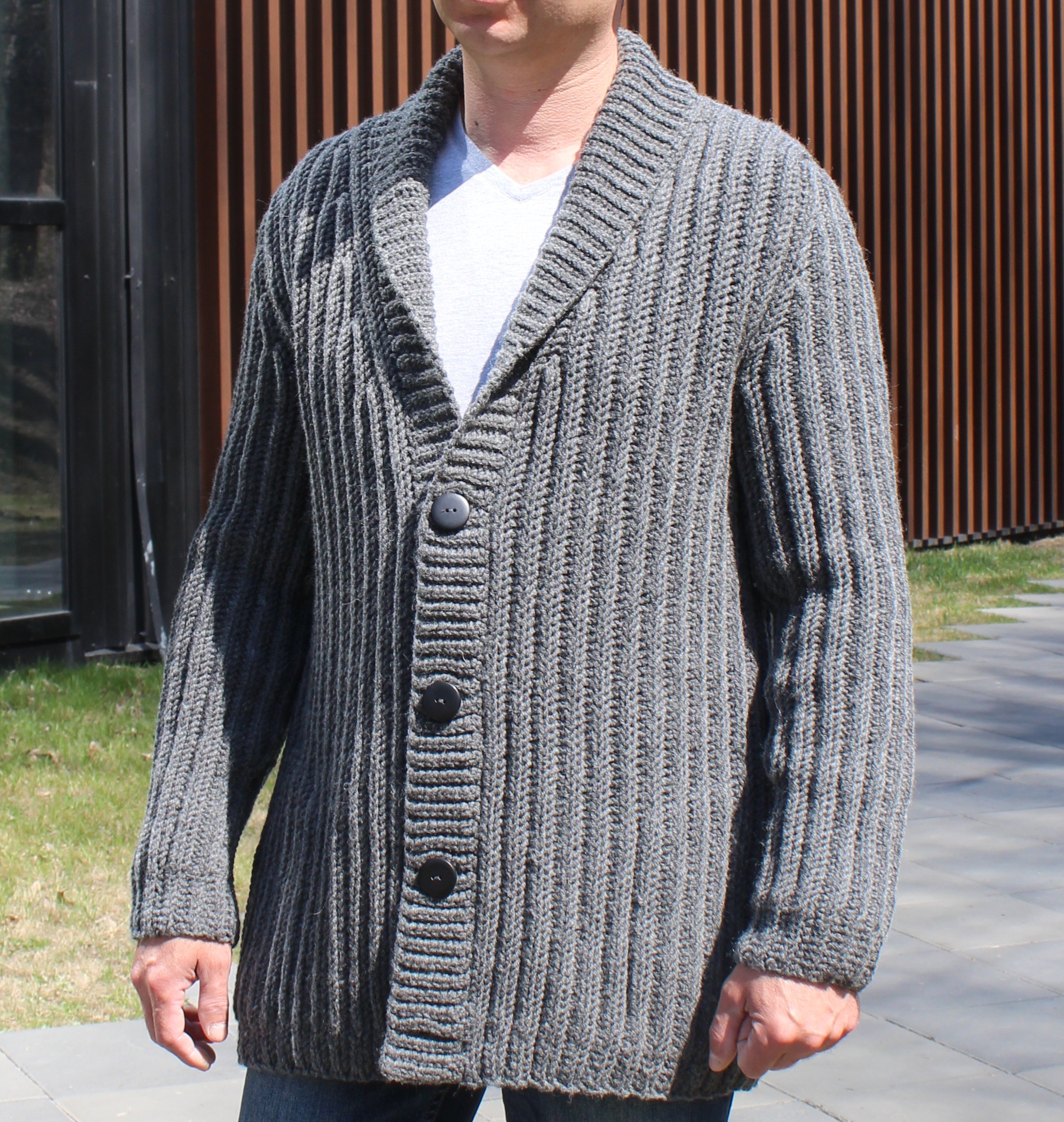 Мастер-класс кардиган "Для него"