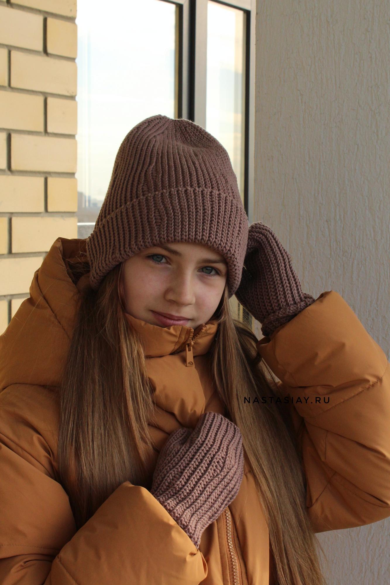 Мастер-класс "Шапка+митенки  "Стрит" ("Street")"