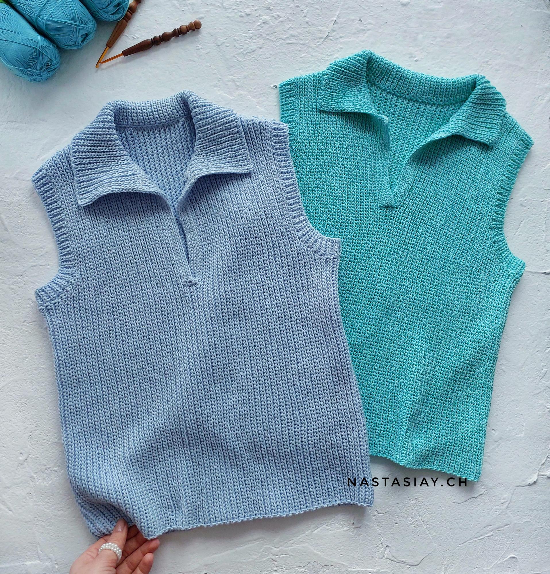 Мастер-класс топ/поло крючком