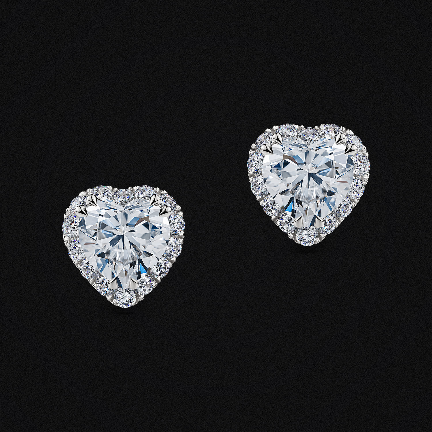 Diamonds Earrings Hearts