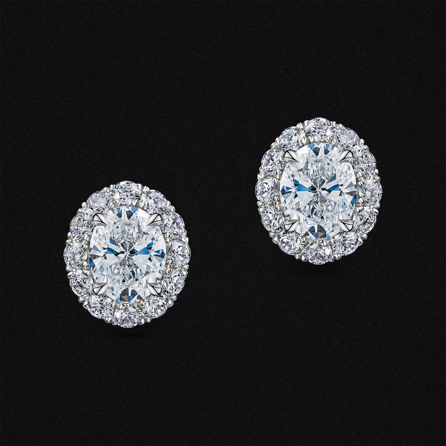Diamond Earrings Oval