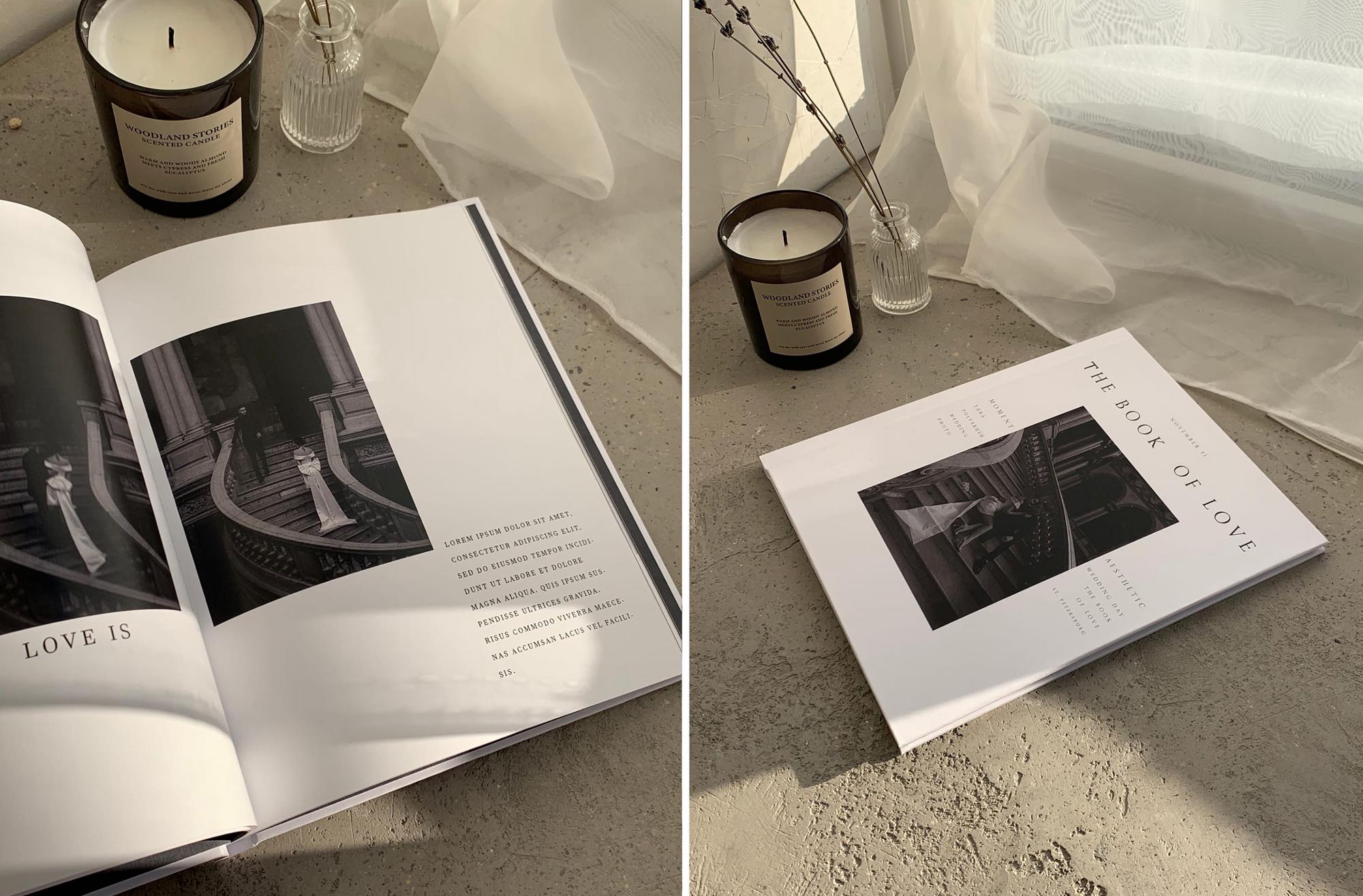 ФОТОЖУРНАЛ В ФОТООБЛОЖКЕ С ТИСНЕНИЕМ 21х25 см