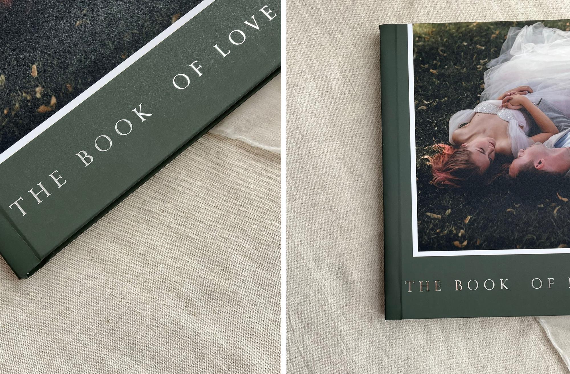 ФОТОКНИГА В МАТОВОЙ ФОТООБЛОЖКЕ ТЕМНО ЗЕЛЕНОГО ОТТЕНКА 21х25 СМ