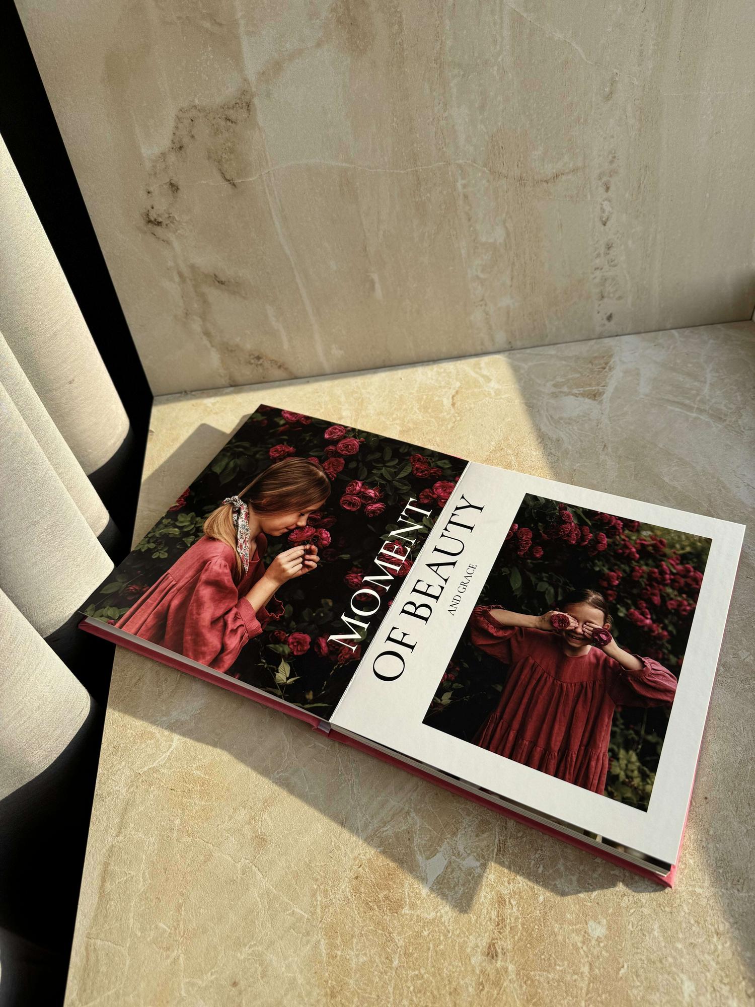 БАРХАТНАЯ ФОТОКНИГА В ОТТЕНКЕ PINK 21х25 СМ