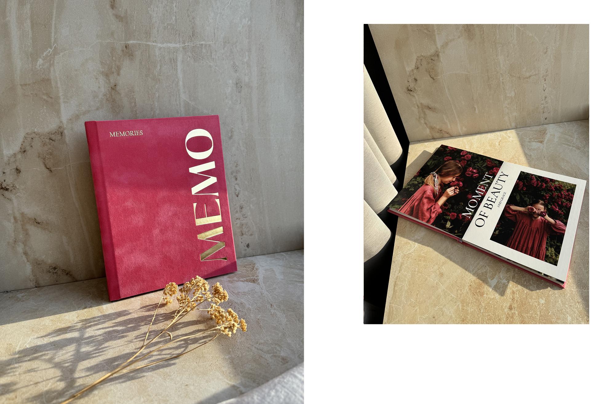 БАРХАТНАЯ ФОТОКНИГА В ОТТЕНКЕ PINK 21х25 СМ