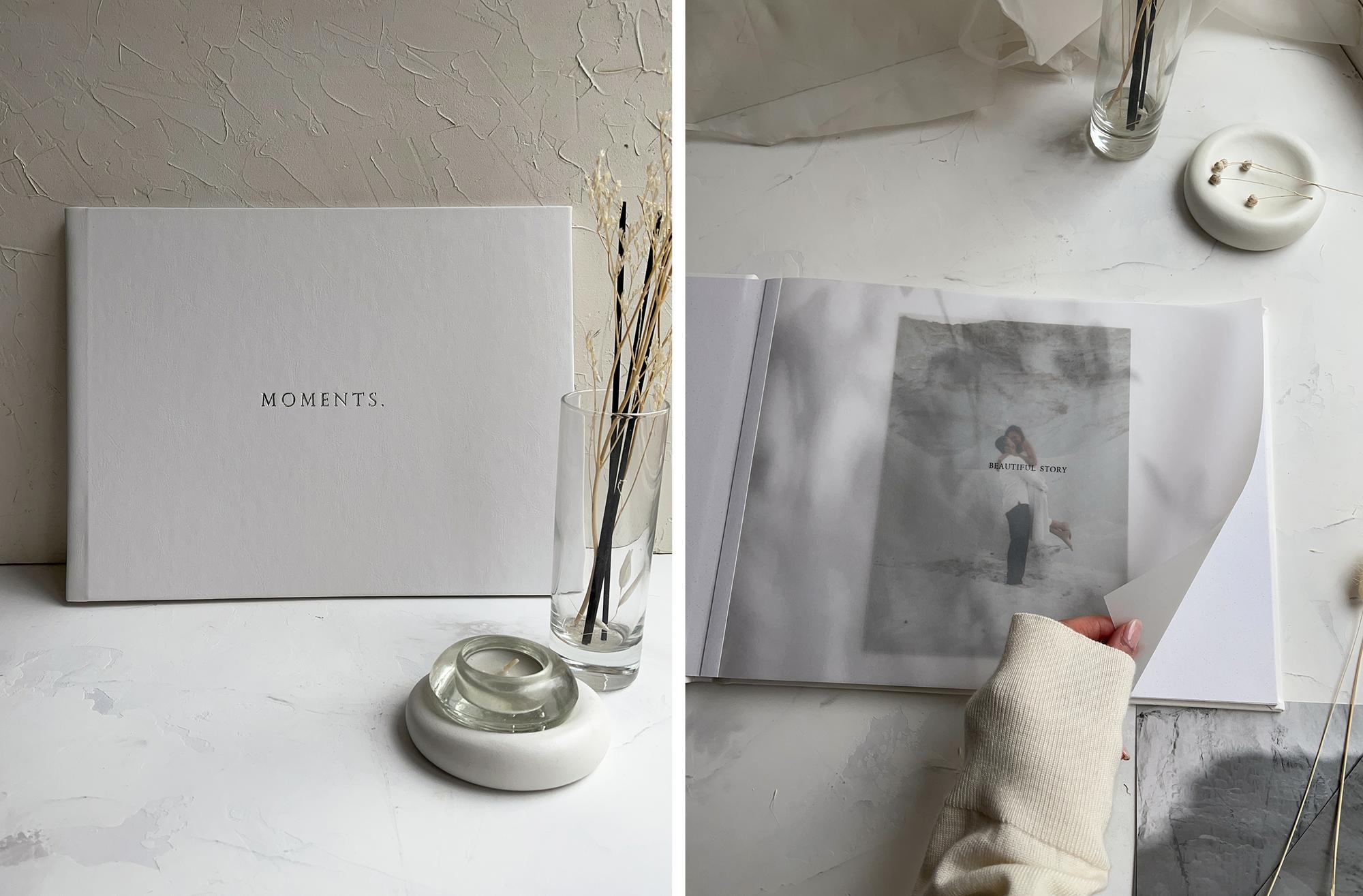 ФОТОАЛЬБОМ WHITE LEATHER 25х32 СМ, 20 СТРАНИЦ