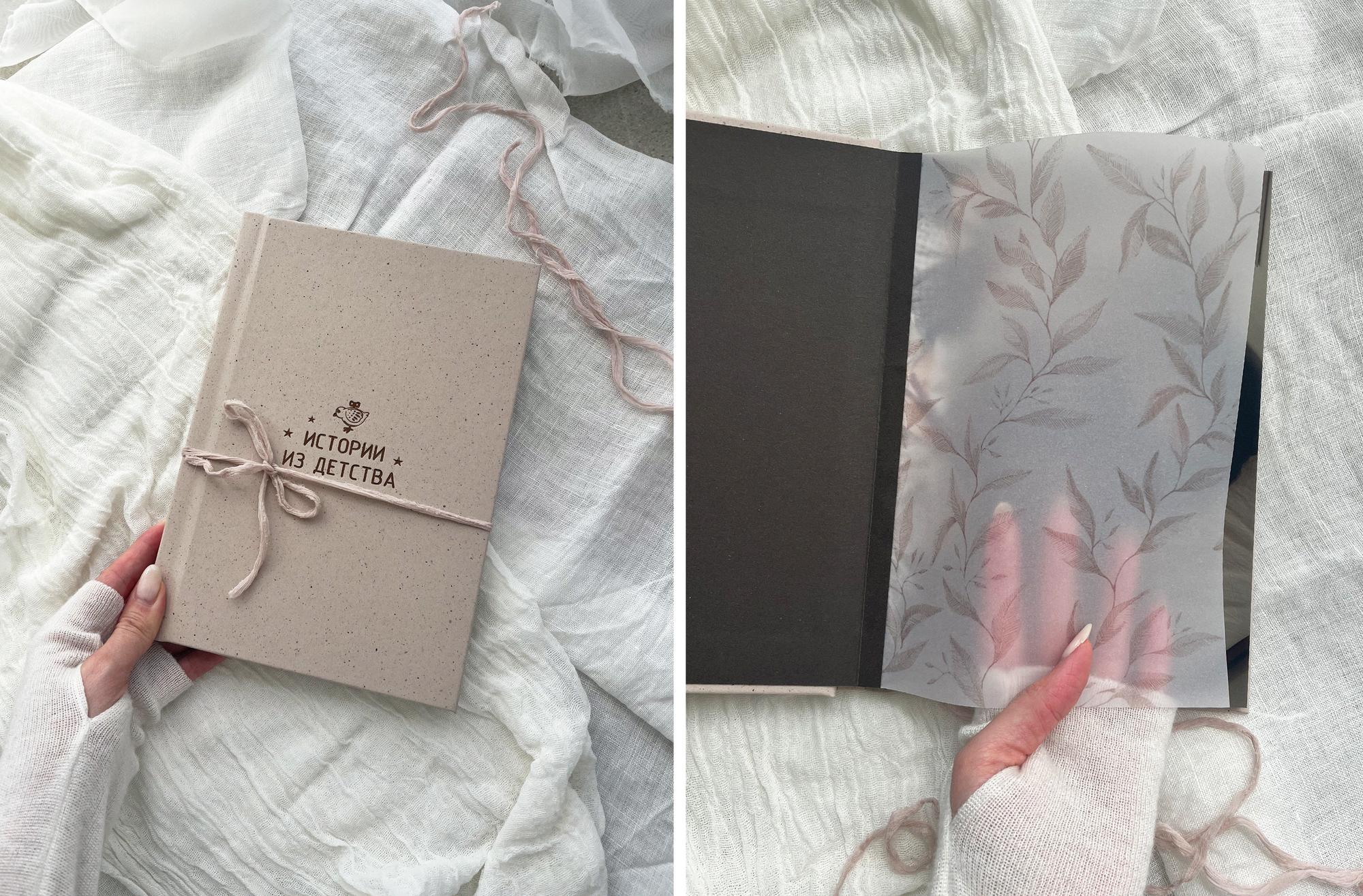 ФОТОКНИГА В ОБЛОЖКЕ ИЗ ДИЗАЙНЕРСКОЙ БУМАГИ 15х22 СМ