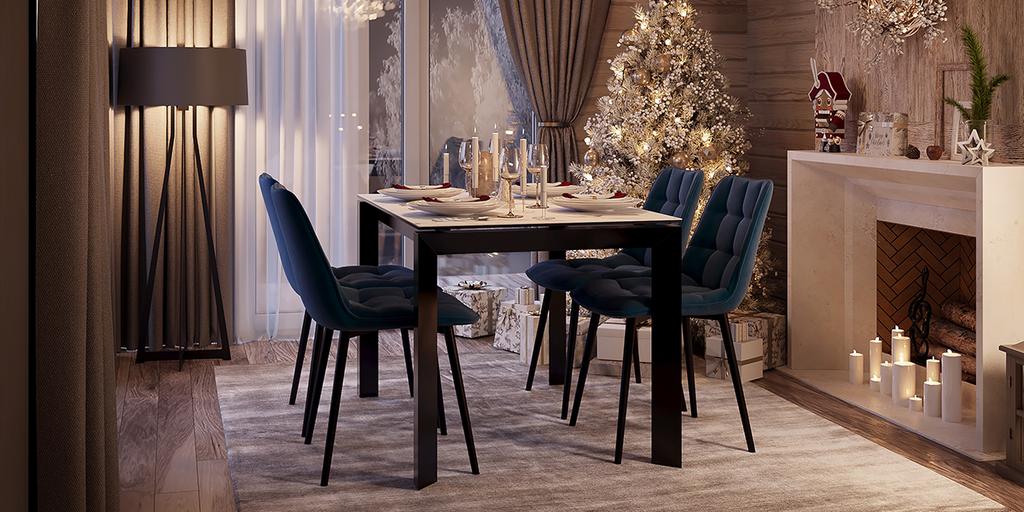 Стол MARIO 110 MRB PL CER BK