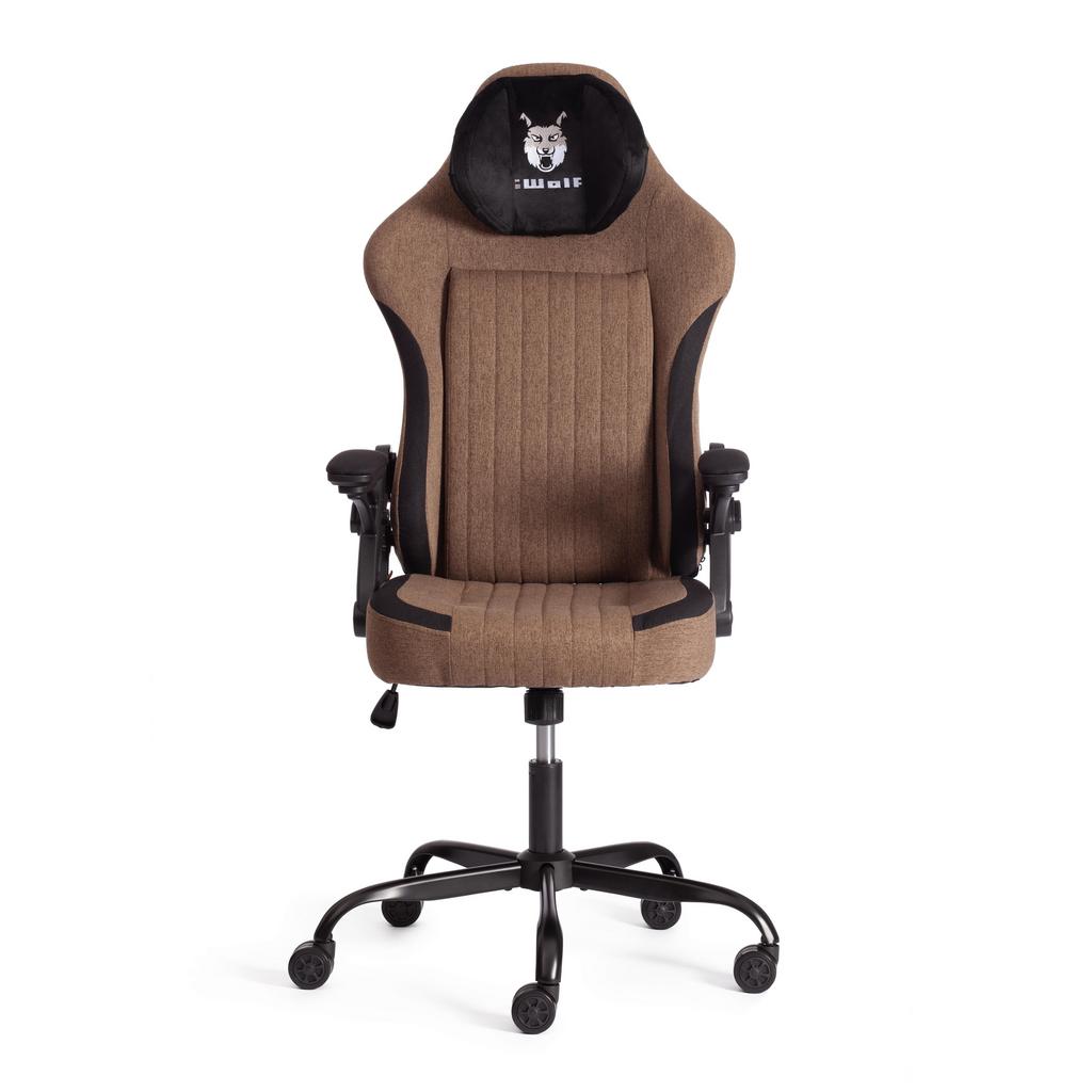Кресло iWolf ткань, черный/коричневый
