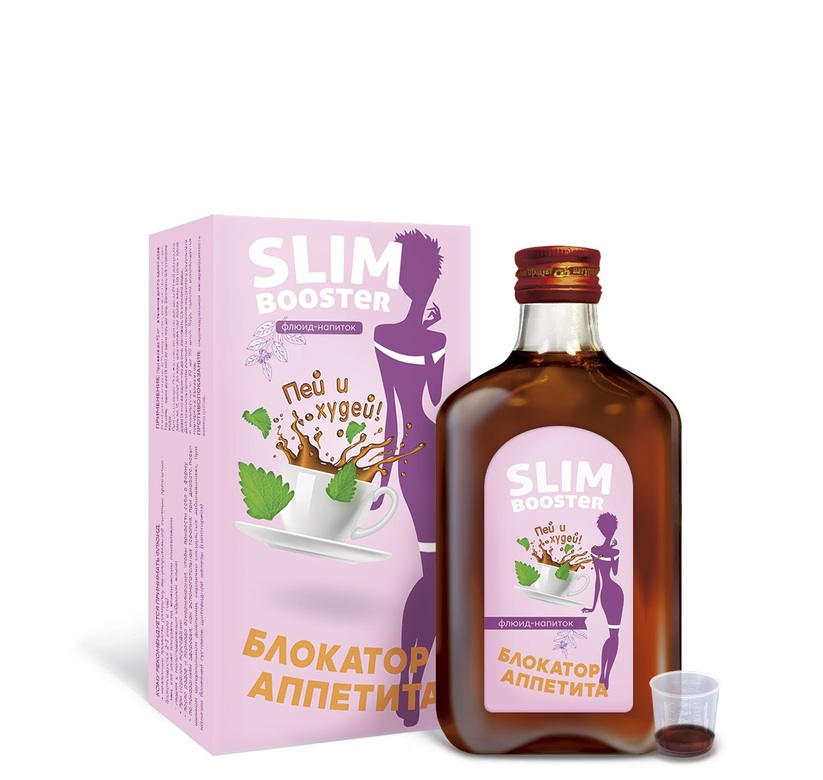 Флюид-напиток СЛИМ БУСТЕР (SLIM BOOSTER) блокатор аппетита, Сиб-Крук, 250 мл