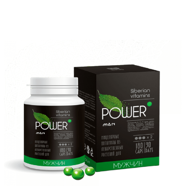 Мицеллярные витамины для мужчин СИЛАмэн (POWERman), Сиб-Крук, 180 кап.