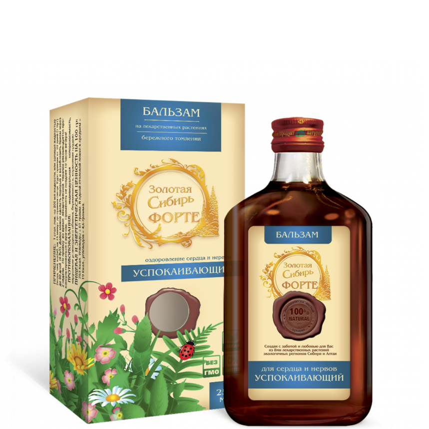 Бальзам Золотая Сибирь Форте Успокаивающий, Сиб-Крук, 250 мл
