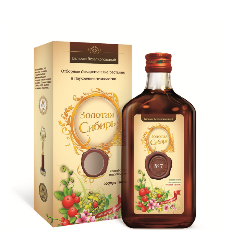 Бальзам Золотая Сибирь Форте Головит, Сиб-Крук, 250 мл.
