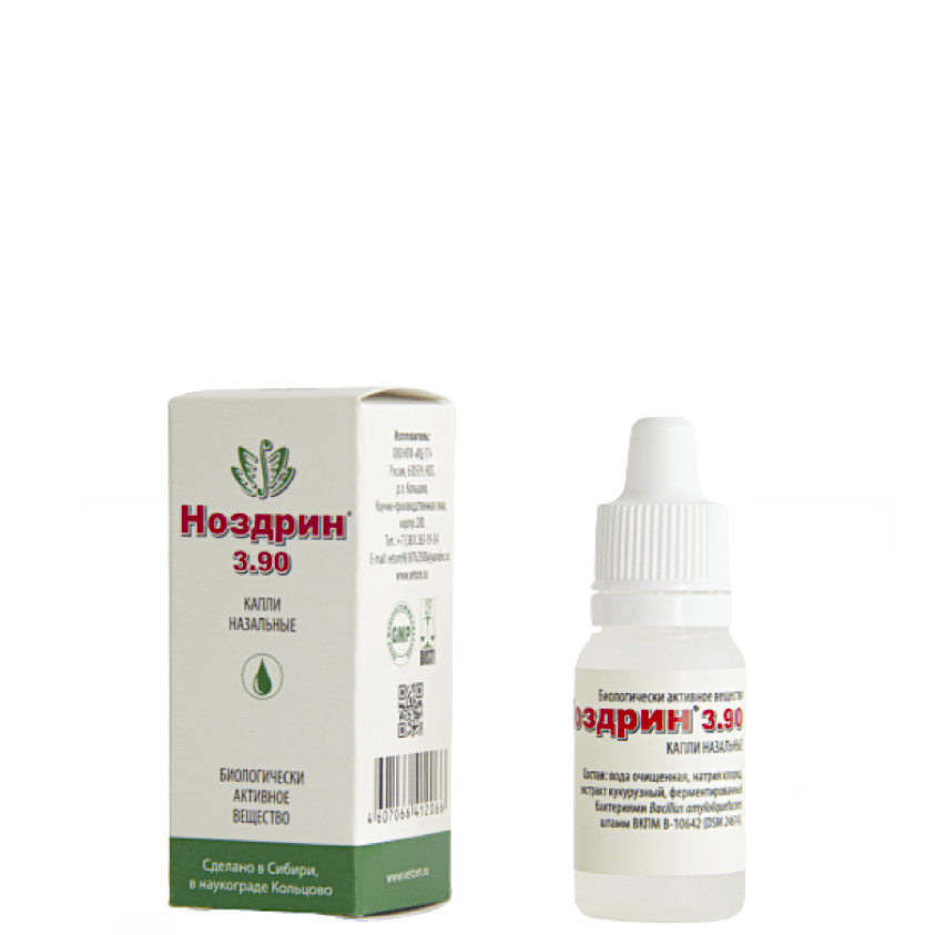 Ноздрин 3.90 капли назальные (без запаха), НПФ «ИЦ», 10 мл