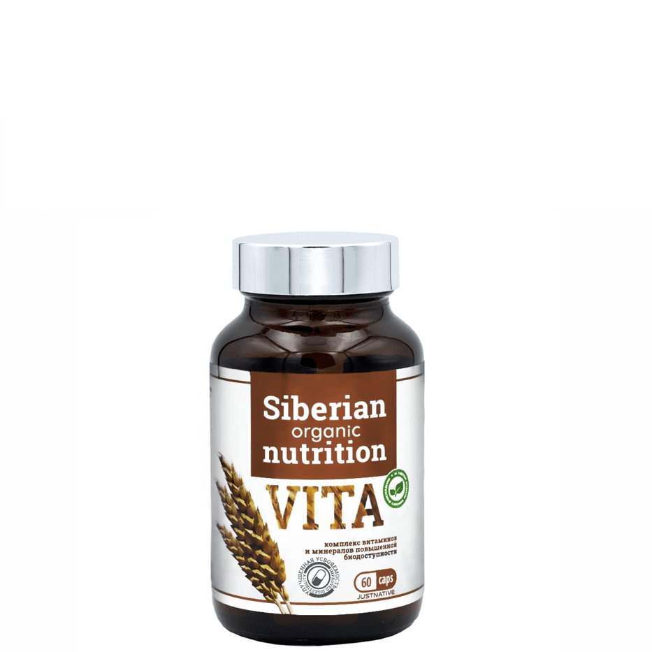 Vita, комплекс витаминов и минералов с кремнием, Siberian Organic Nutrition, 60 кап.
