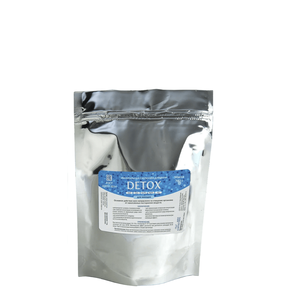 Минеральные суспензии для ванн Детокс (Detox), Живая Косметика Сибири, 780 гр.