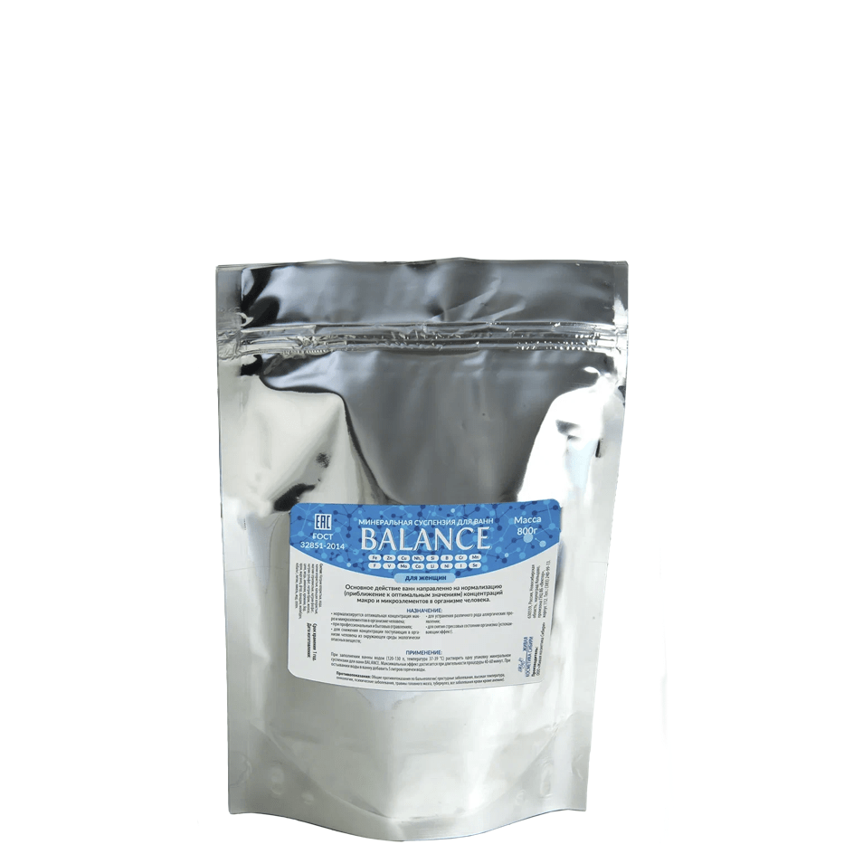Минеральные суспензии для ванн Баланс (Balance), Живая Косметика Сибири, 800 гр.